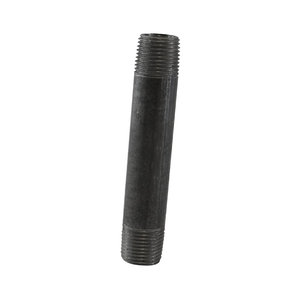 Niple de hierro negro de 6.35 mm x 7.62 cm (1/4 x 2 pulgadas)