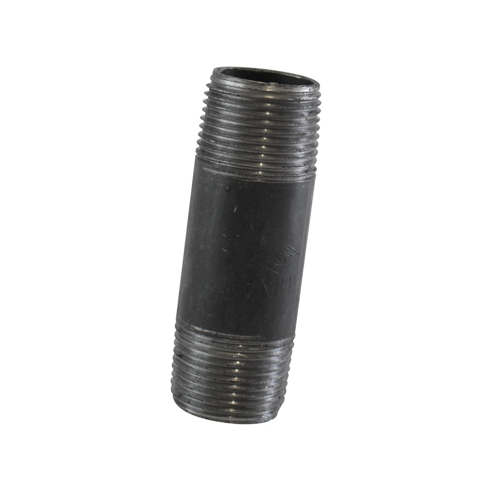 Niple de hierro negro de 19.05 mm x 7.62 cm (3/4 x 3 pulgadas)
