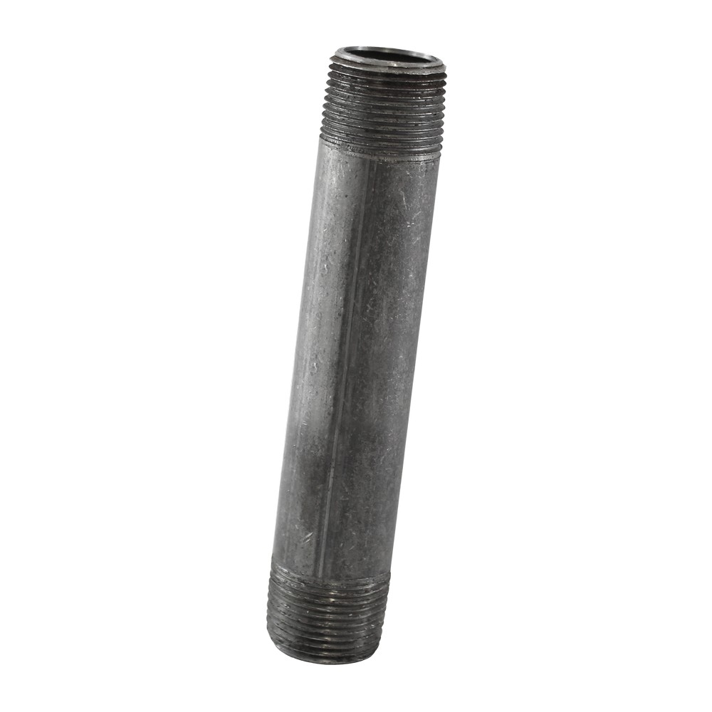 Niple de hierro negro de 19.05 mm x 12.7 cm (3/4 x 5 pulgadas)