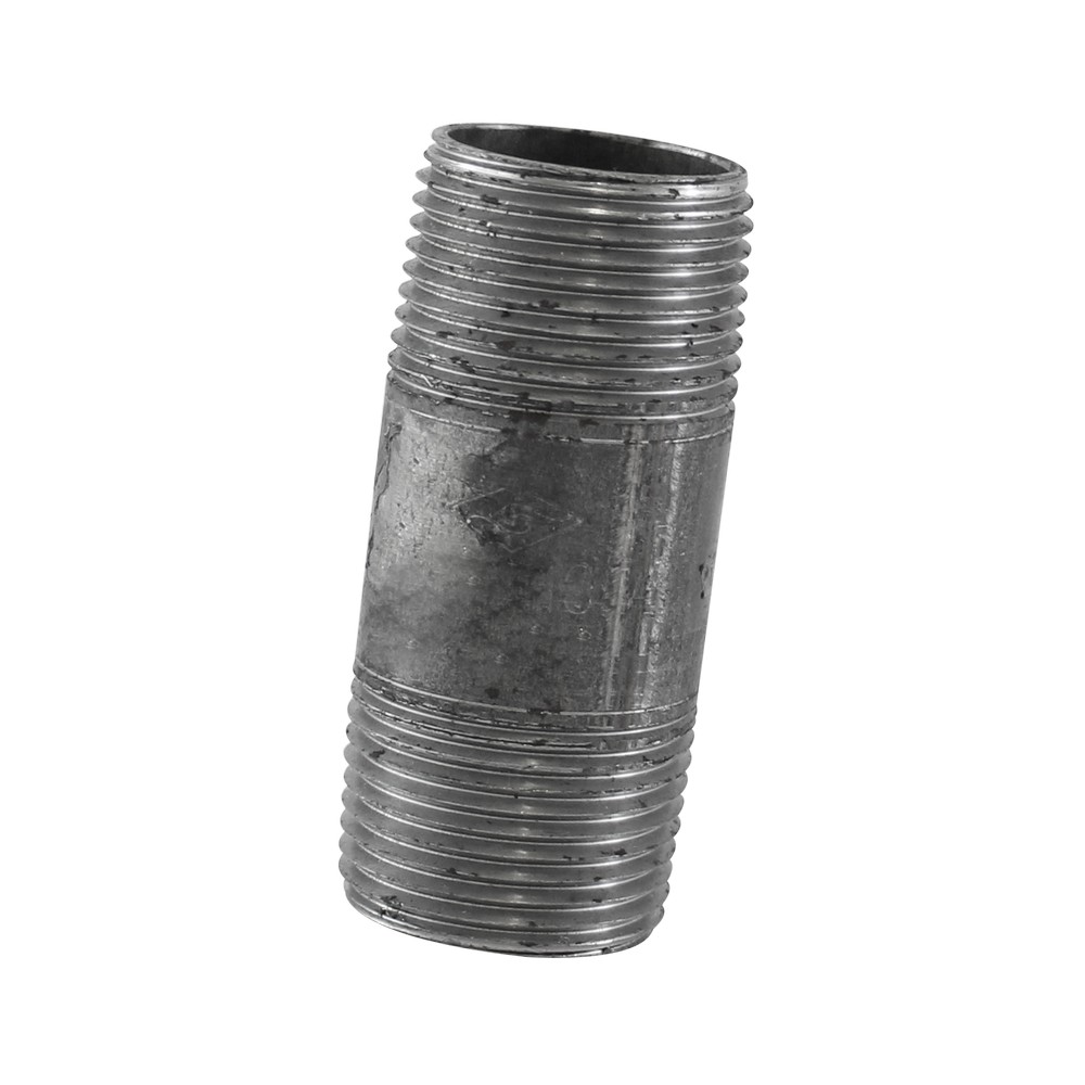 Niple de hierro negro de 25.4 mm x 7.62 cm (1 x 3 pulgadas)