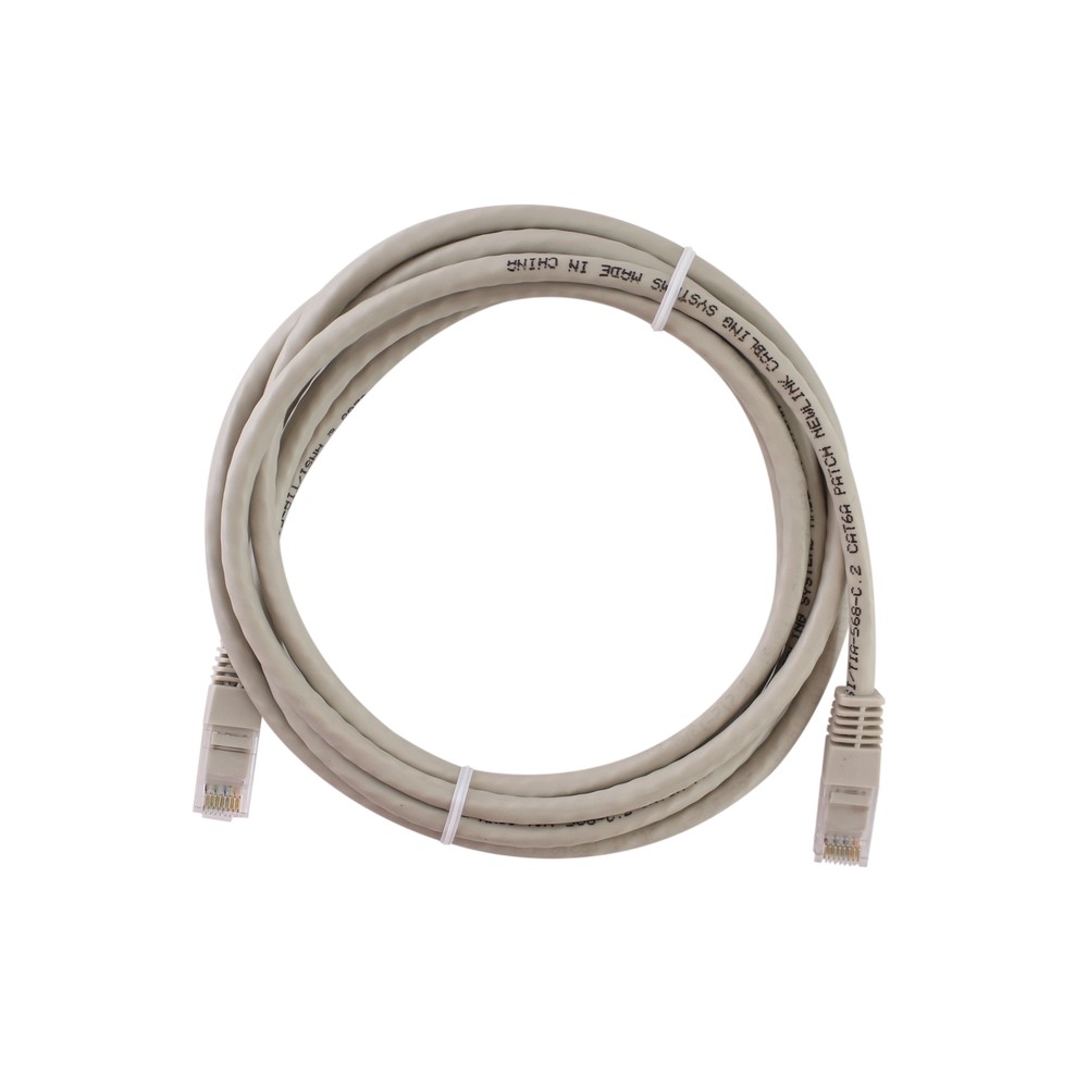 Extensión para computadora rj45 cat6 de 2.13 m (7 pies) color gris
