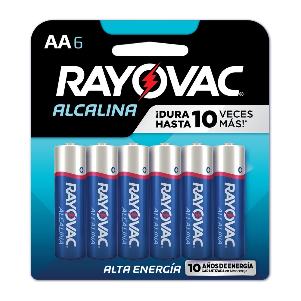 Batería alcalina aa set de 6 pzas