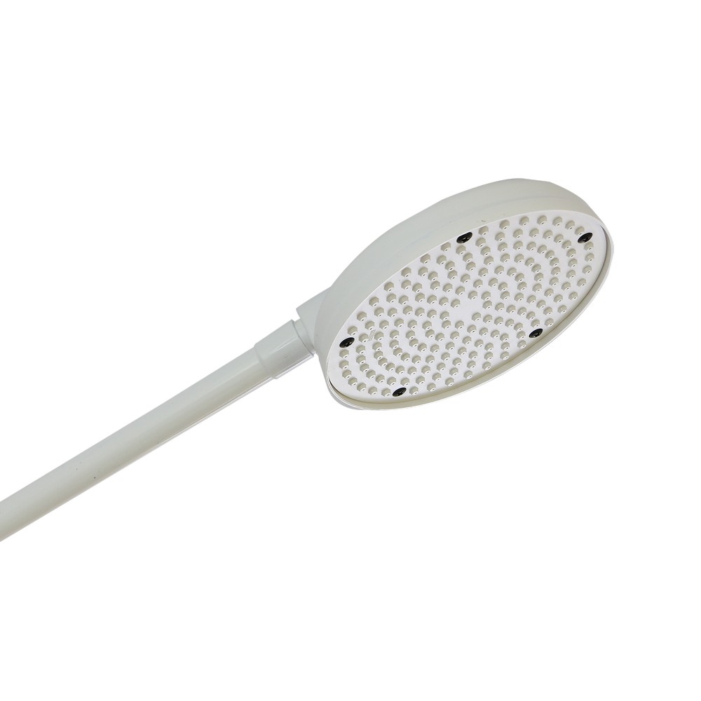 Cabeza para ducha plástica redonda de 15.24 cm color blanco