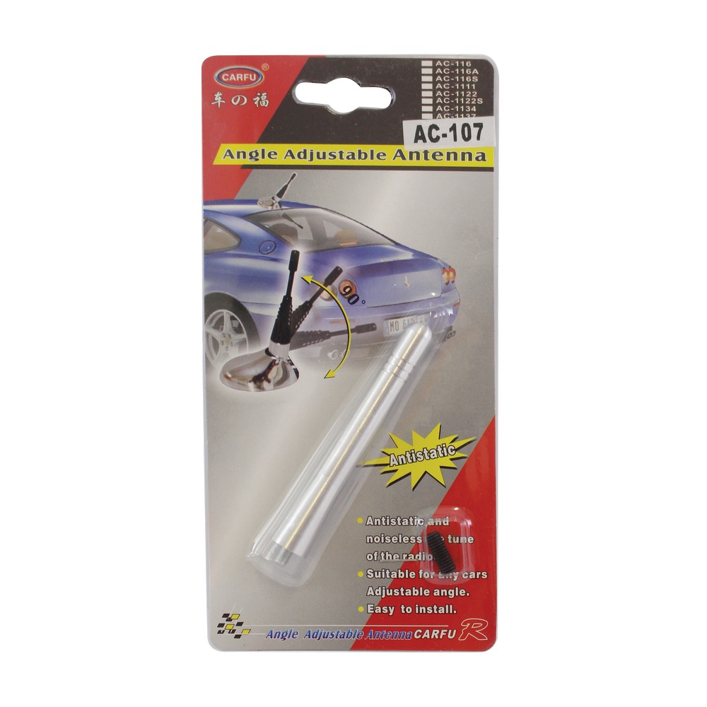 Antena para carro de techo universal plateada