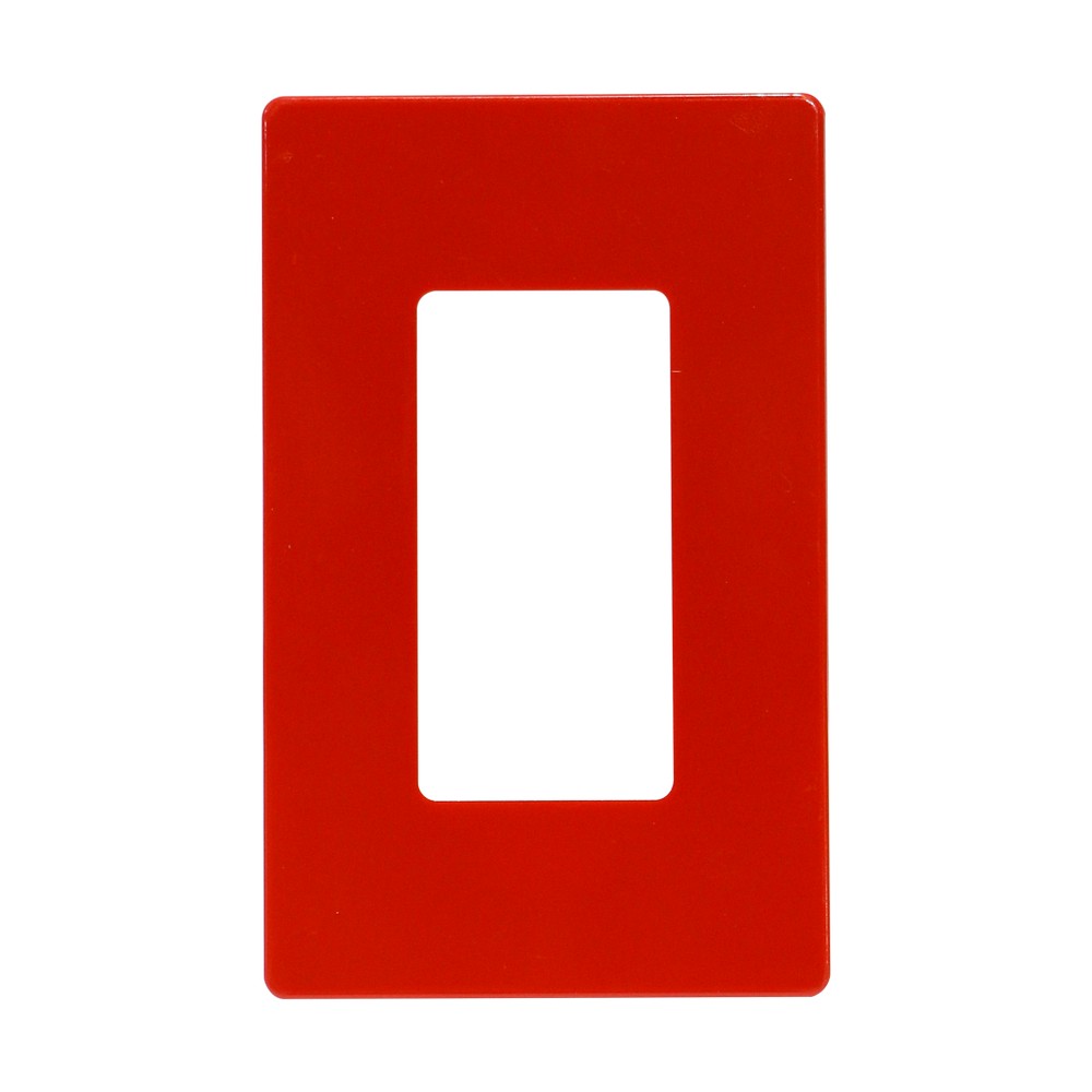 Placa sencilla roja para toma