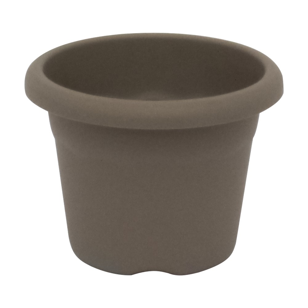Maceta redonda terra taupe 10 cm