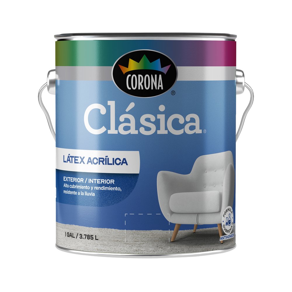 Pintura clásica látex color mandarina mate 3.78 l (gal)