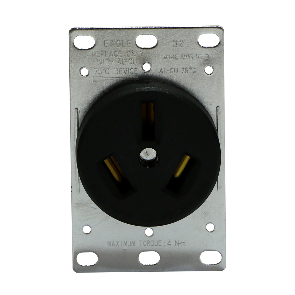 Toma de empotrar hembra 50a 120/240vac