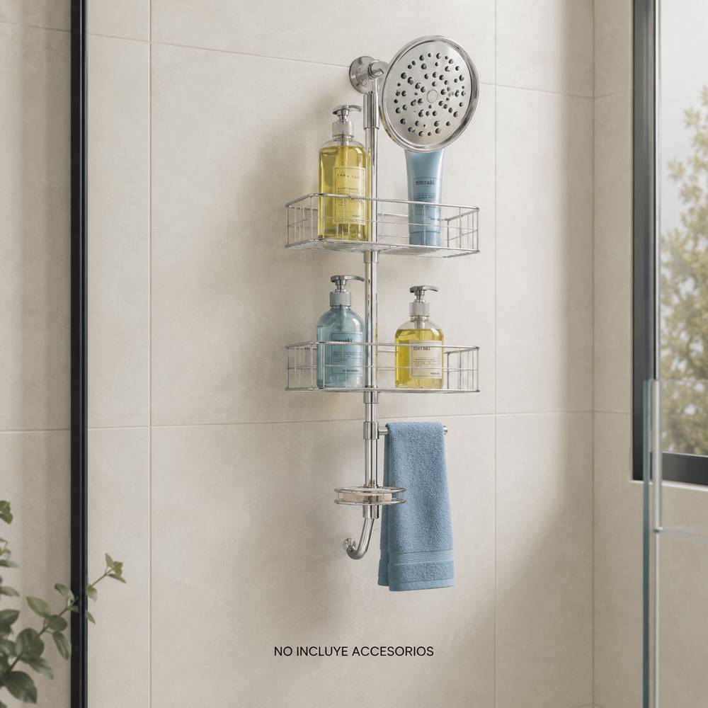 Organizador para ducha forma vertical acero inoxidable