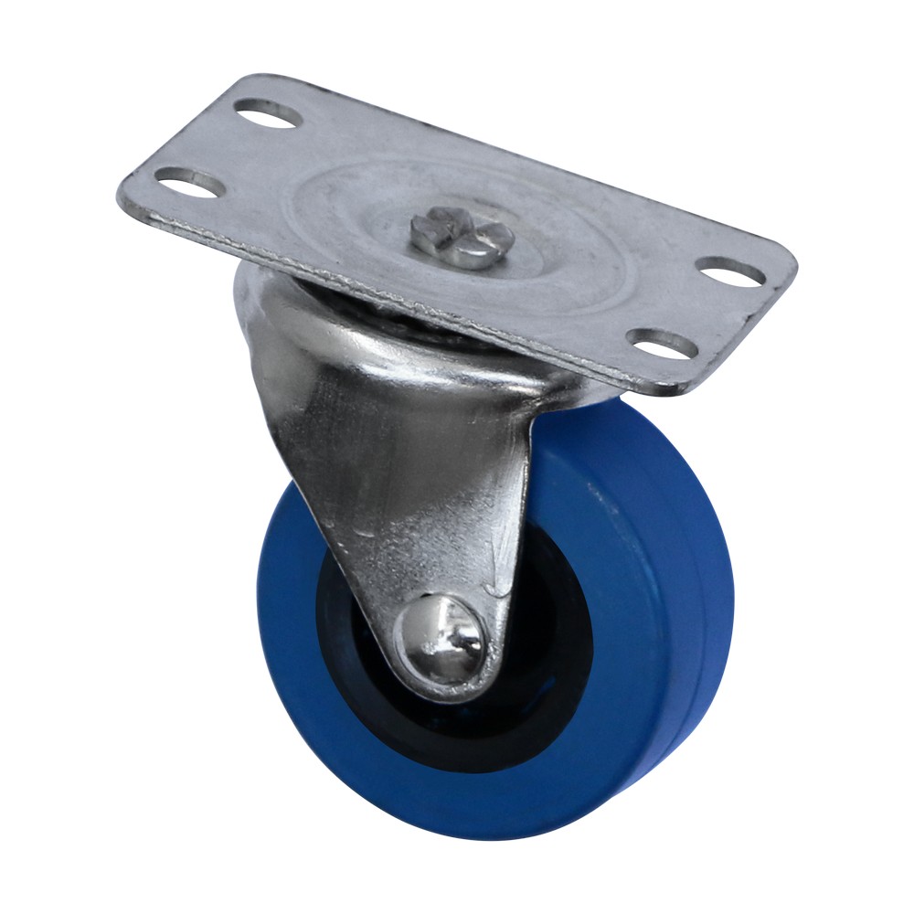 Rodo giratorio 50 mm rueda de hule azul 50 kg