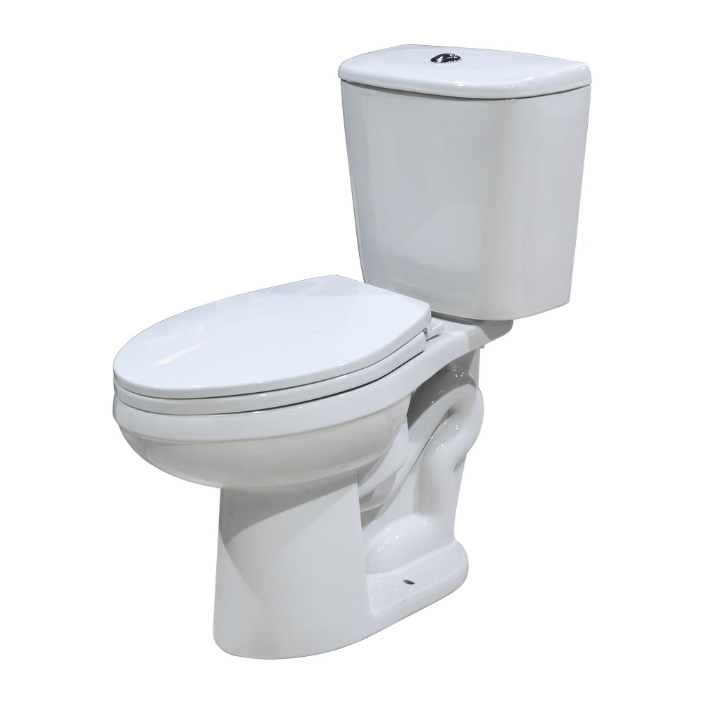 Inodoro elongado blanco 2 pzas