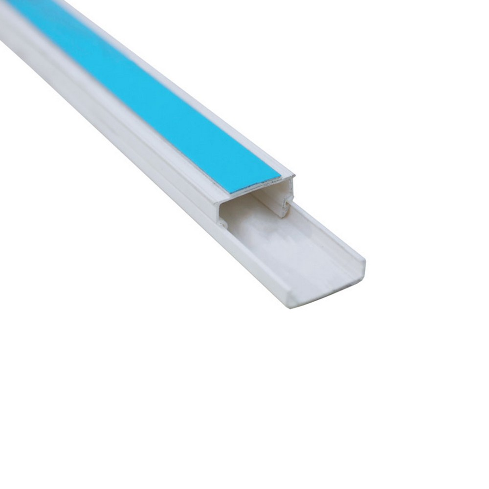 Canaleta plástica adhesiva de 20 x 12 mm