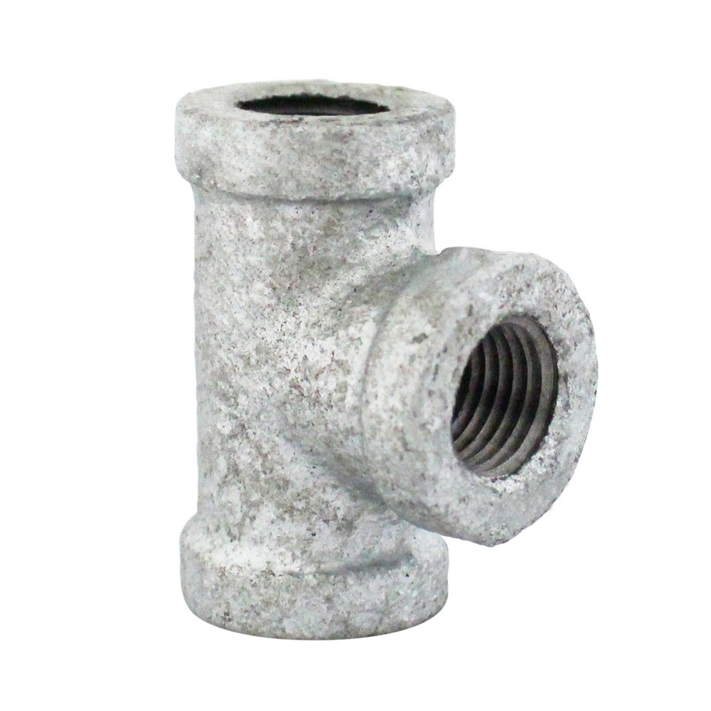 Tee galvanizada de 1/4 pulg (6.35 mm)