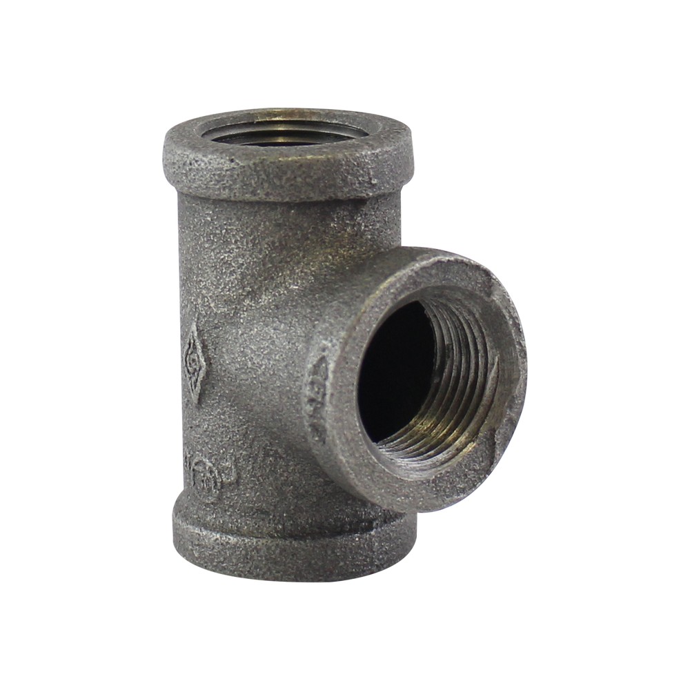 Tee de hierro negro de 3/4 pulg (19.05 mm)