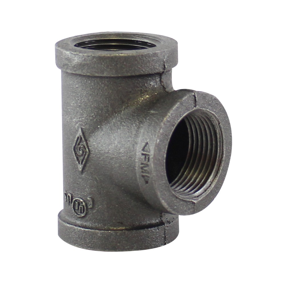 Tee de hierro negro 1 pulg (25.40 mm)