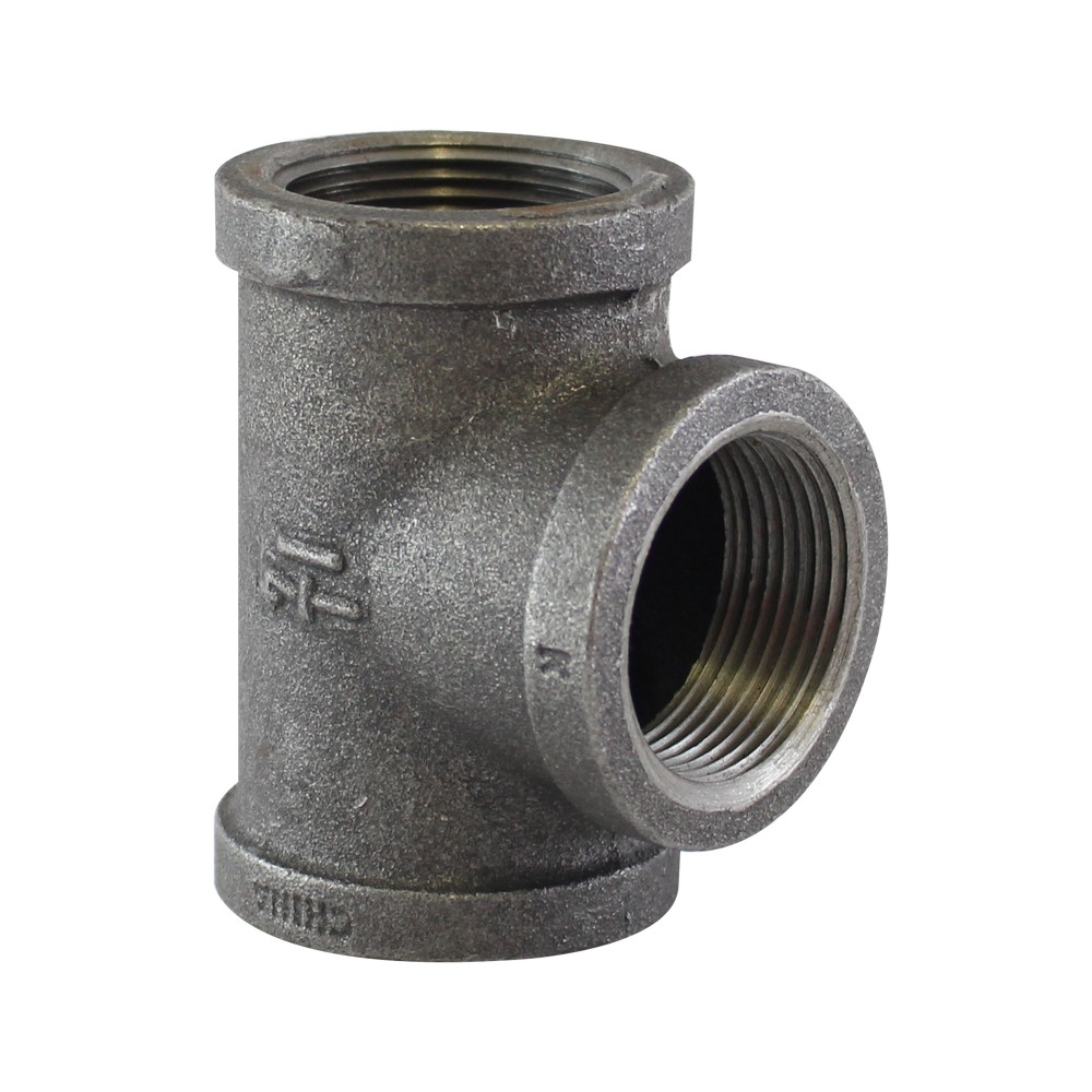 Tee de hierro negro de 1-1/4 pulg (31.75 mm)