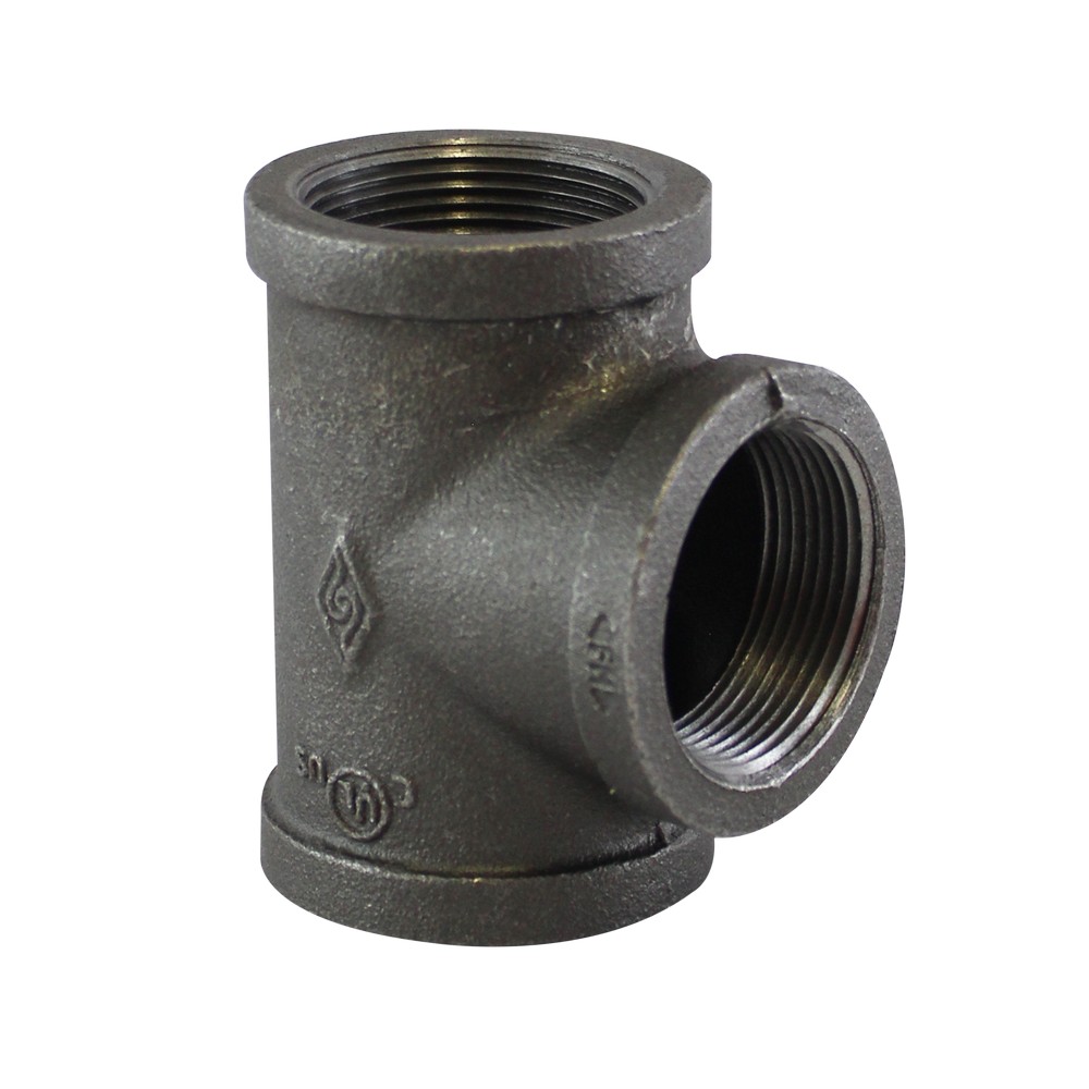 Tee de hierro negro de 1-1/2 pulg (38.1 mm)