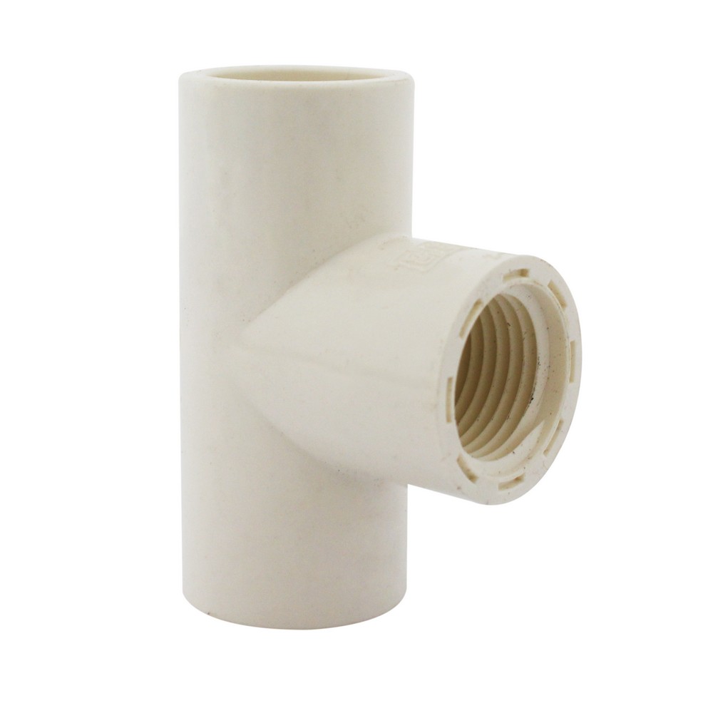 Tee de pvc con rosca de 3/4 pulg (19.05 mm)