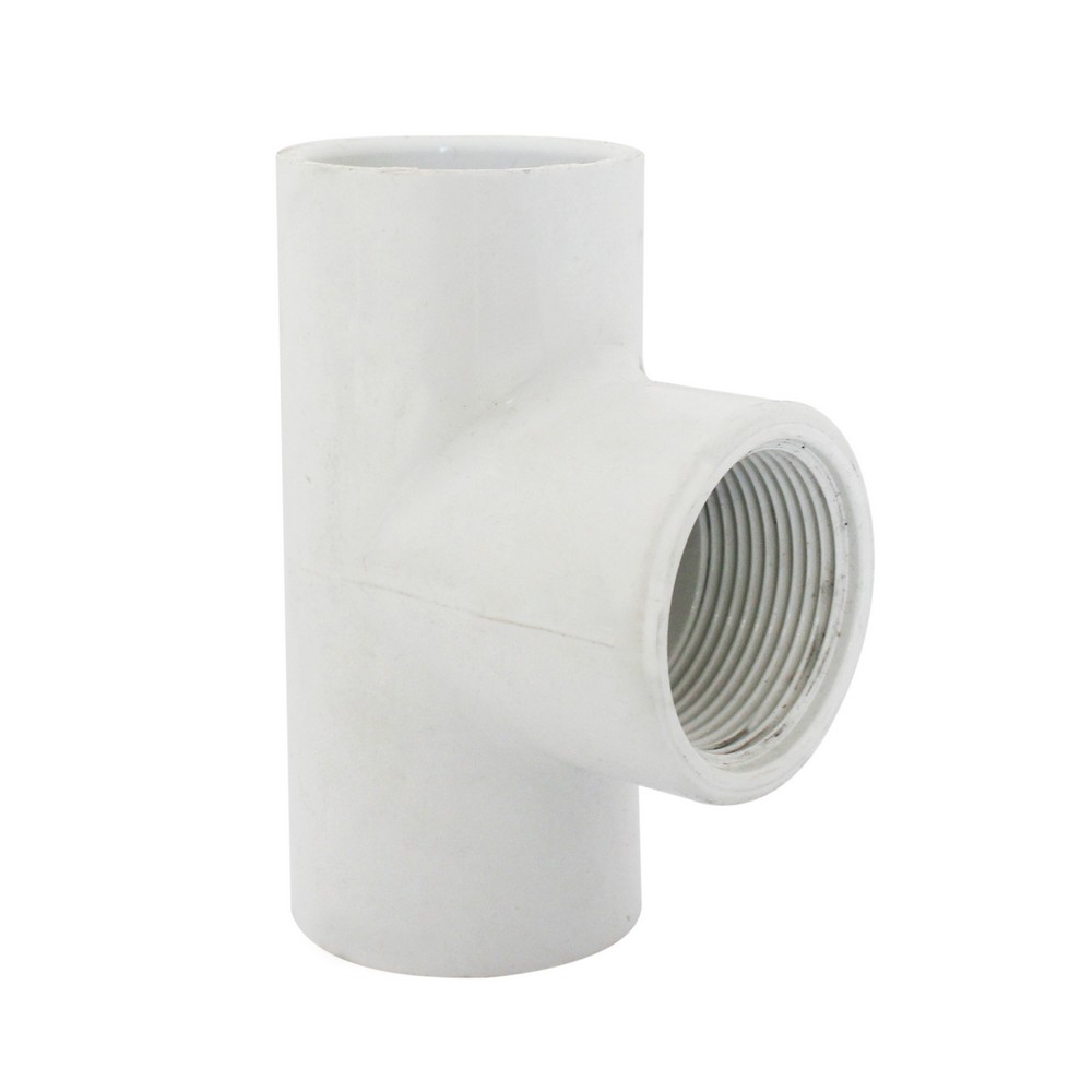 Tee de pvc con rosca de 1-1/4 pulg (31.75 mm)
