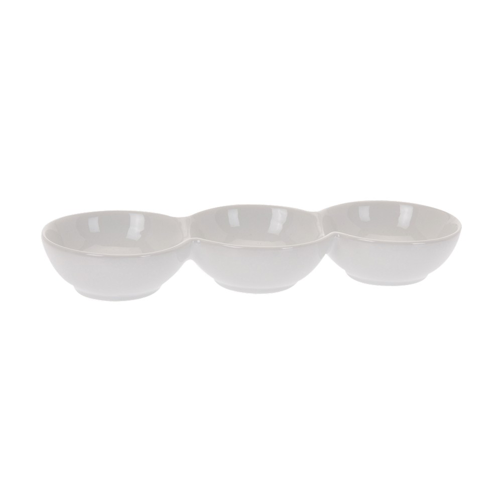 Set de platos para boquitas porcelana 3 unidades