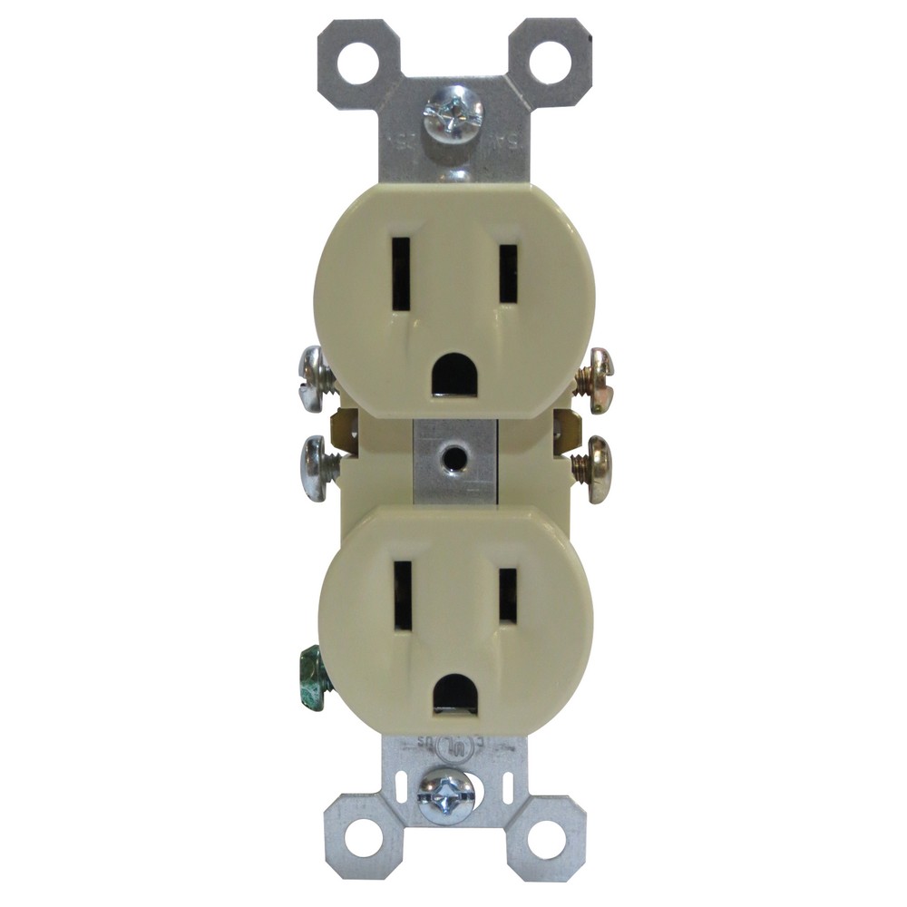 Toma de empotrar hembra doble 15a 120vac