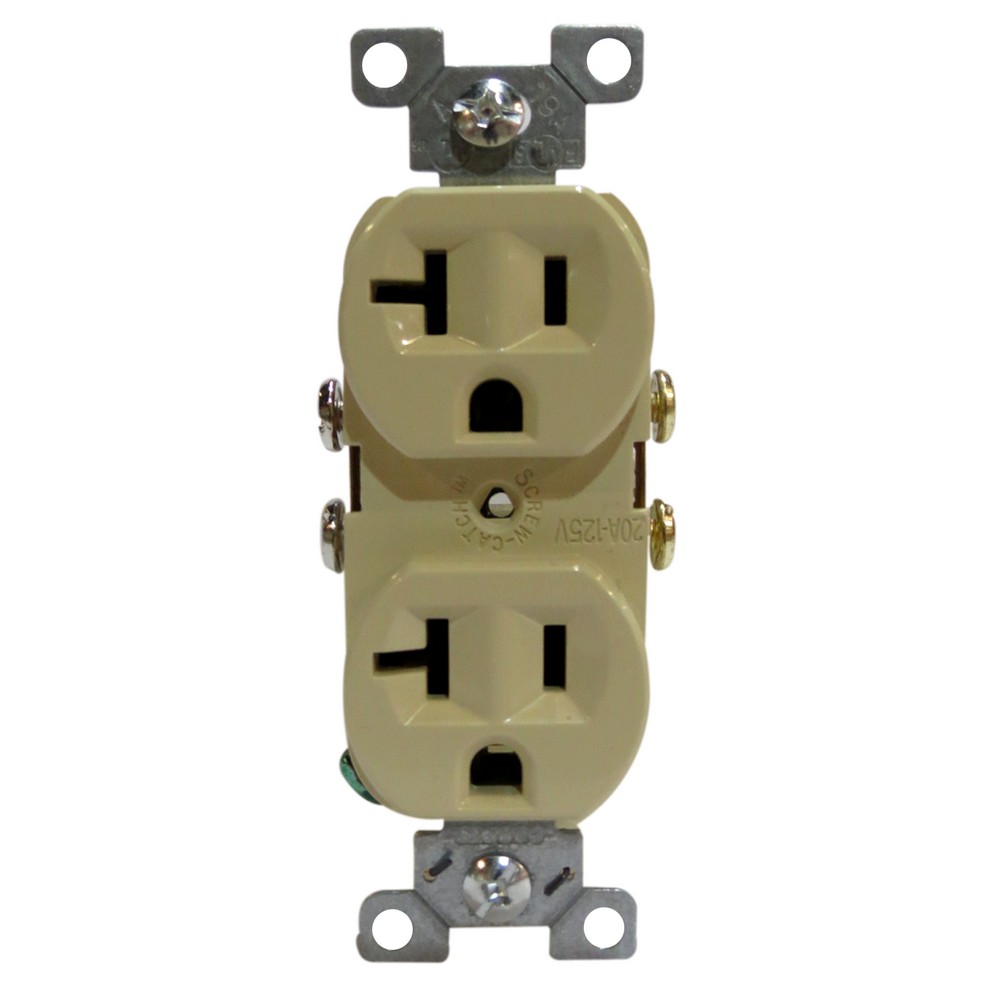 Toma de empotrar hembra doble 20a 120vac