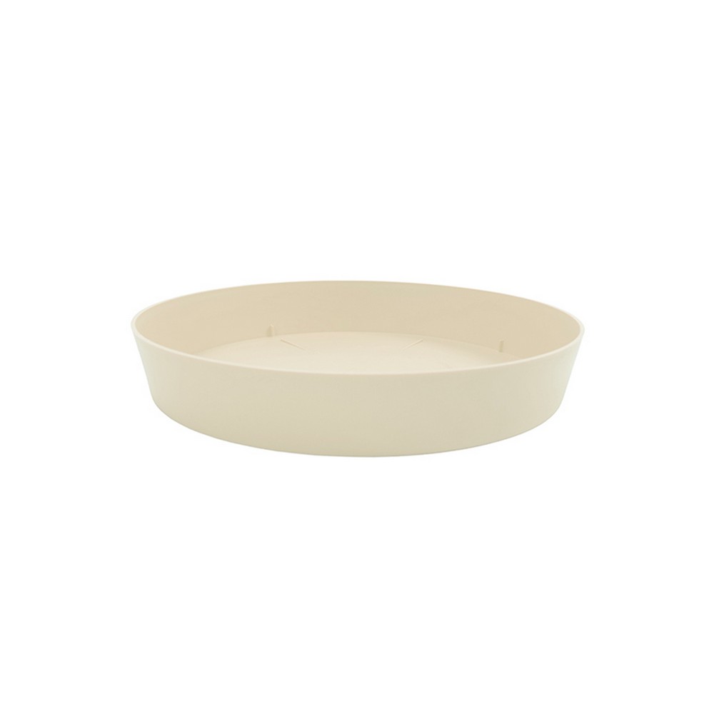 Escurridor plástico redondo para maceta ecru 28cm