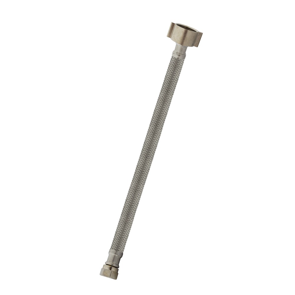 Tubo de abasto flexible metálico para inodoro de 3/8 x7/8x12 pulg (9.52 mm x 22
