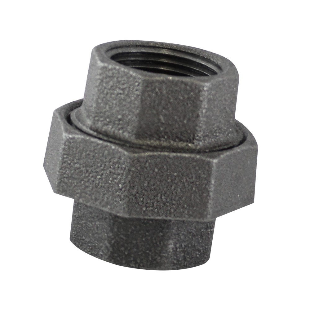 Unión universal negra de 1 pulg (25.40 mm)