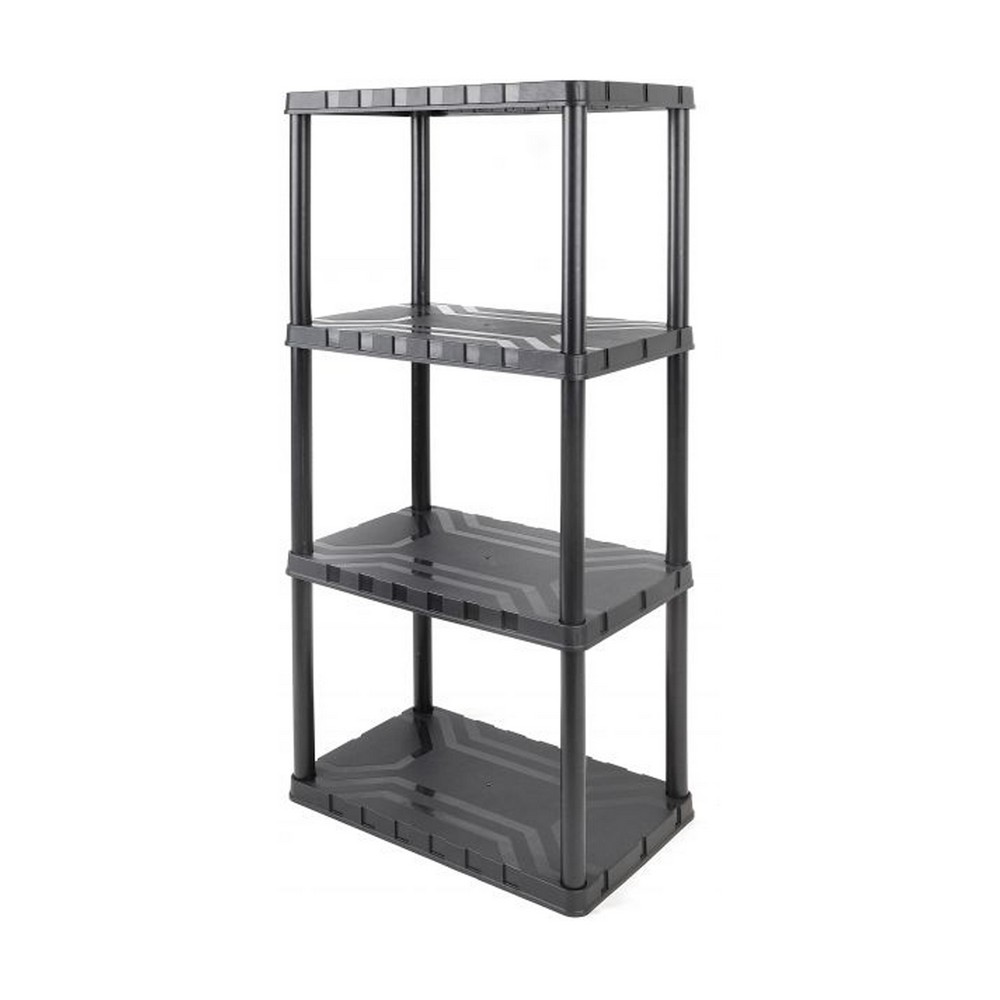 Estantería plástica 4 peldaños 66 lb 22 x 14 x 50 pulgadas