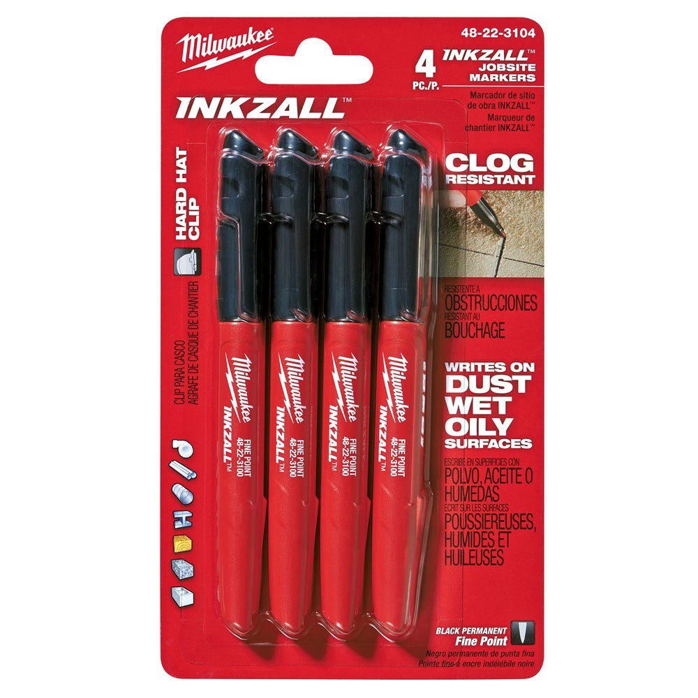 Marcador industrial negro punta fina
