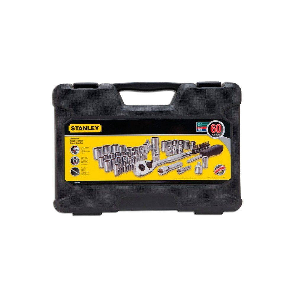 Juego de herramientas mecanicas pro 60 pzas stanley