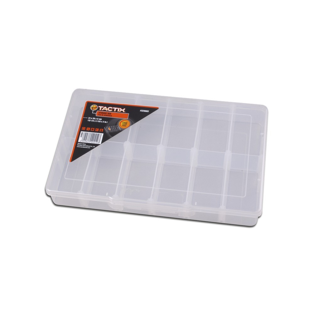 Organizador plástico 12 espacios 304.8 x 6.35 mm (12x1/4 pulg)