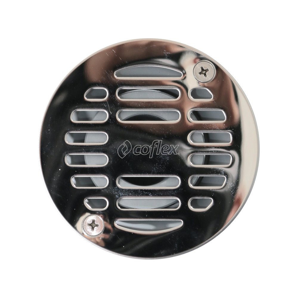 Resumidero para baño plastico cromado 3.93 pulg (10 cm)