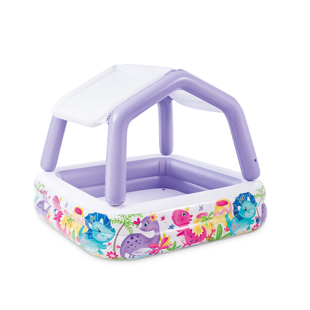 Piscina inflable con parasol desmontable para niños 157 x 157 x 122 cm