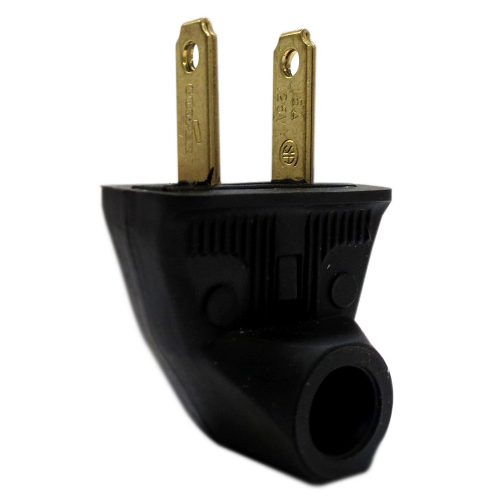 Toma para extension macho 15a 120vac curvo