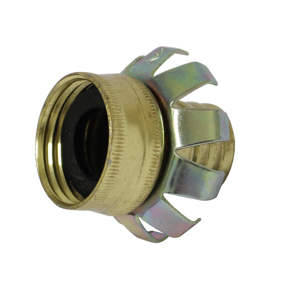 Terminal metálico hembra para manguera de 3/4 pulg