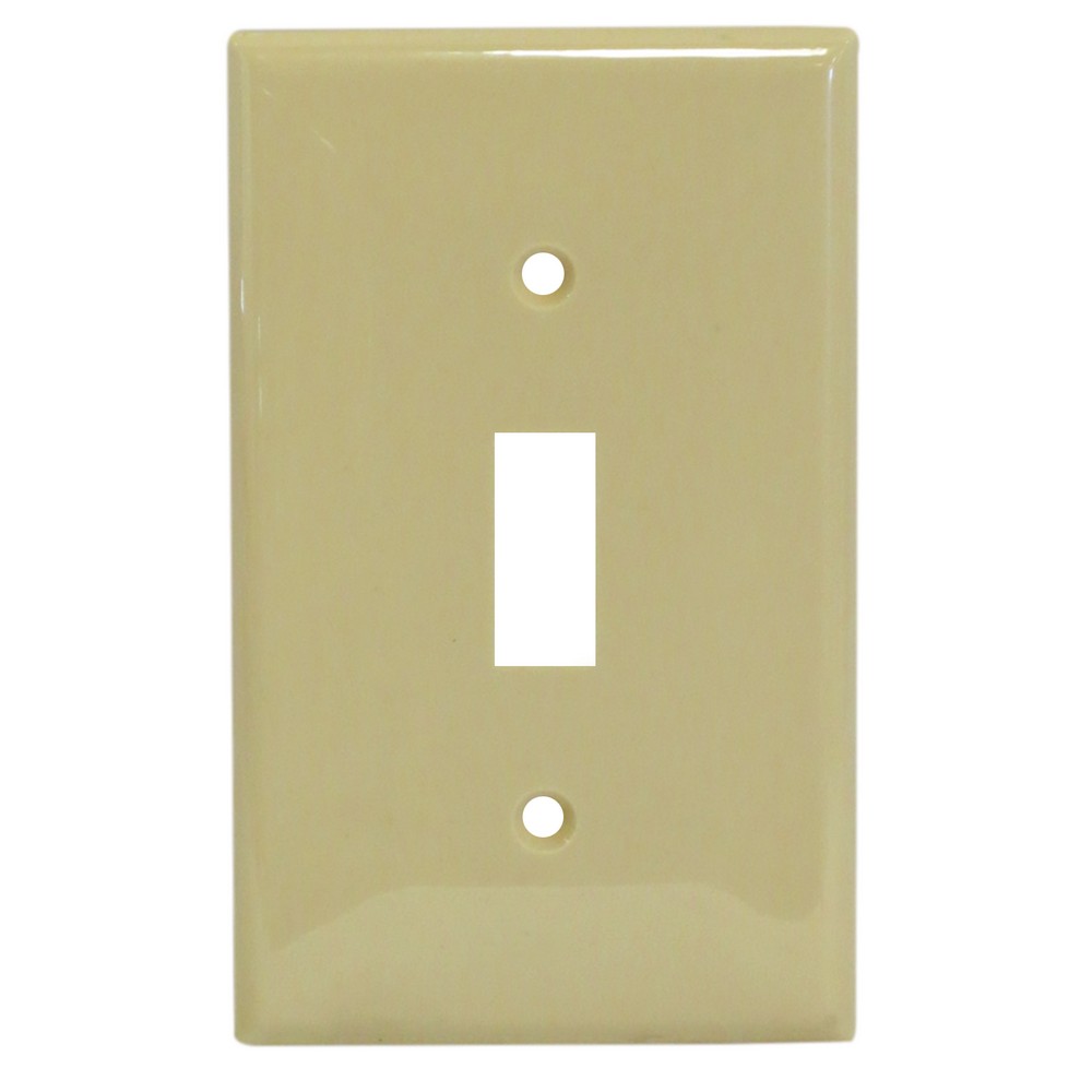 Placa para interruptor de palanca marfil
