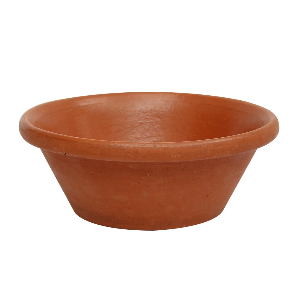Maceta de barro tipo tazon 13x30 cm