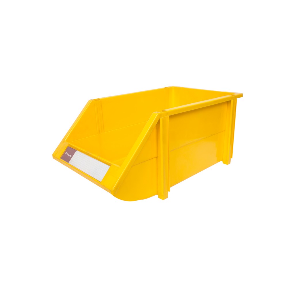 Caja plastica bin amarilla 16.5 cm x 10.5 cm x 8 cm