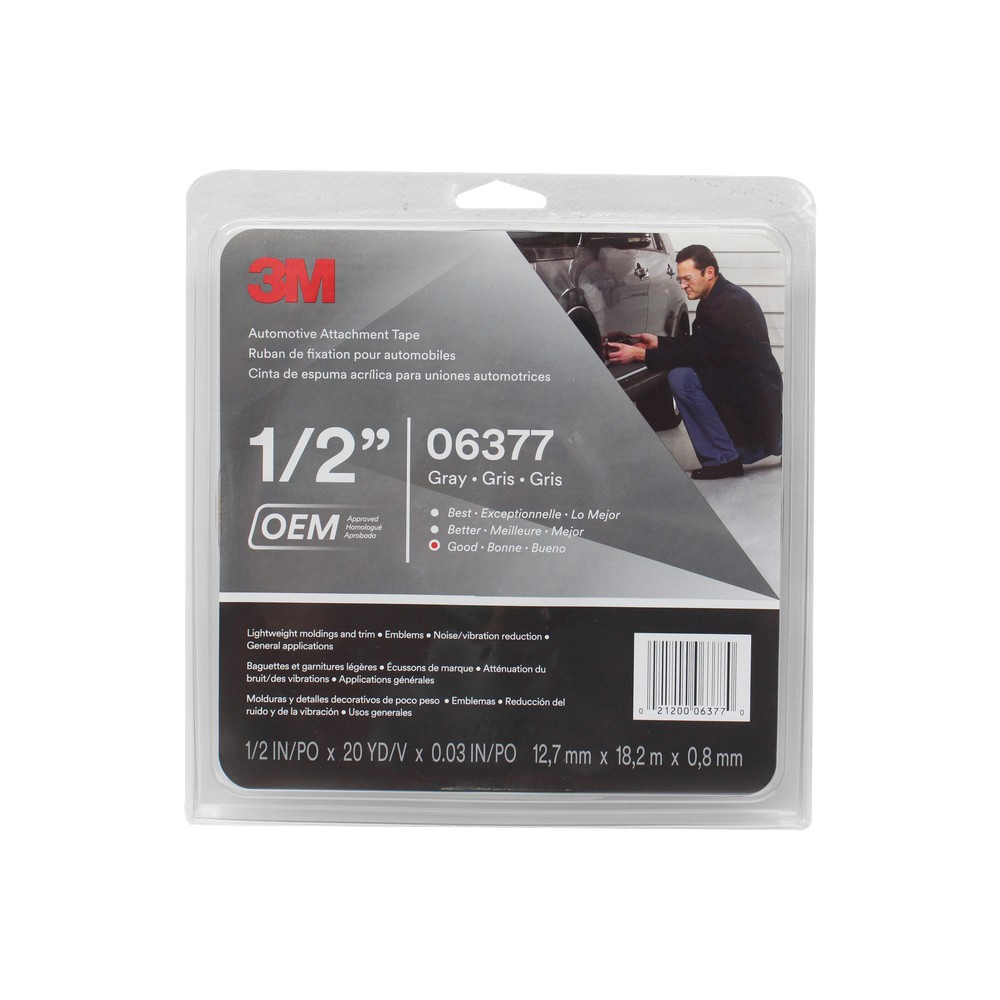 Cinta doble cara para moldura de 1.27 cm x 18.28 m