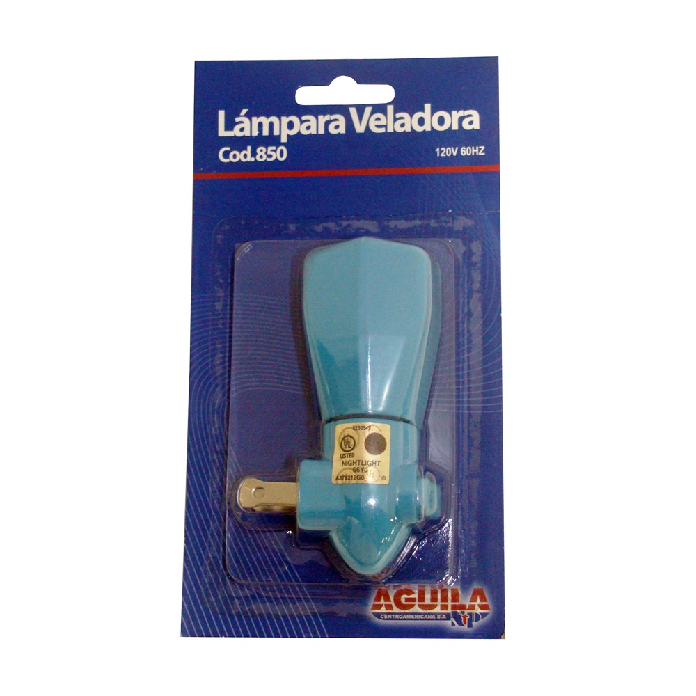 Lámpara mini tipo concha celeste