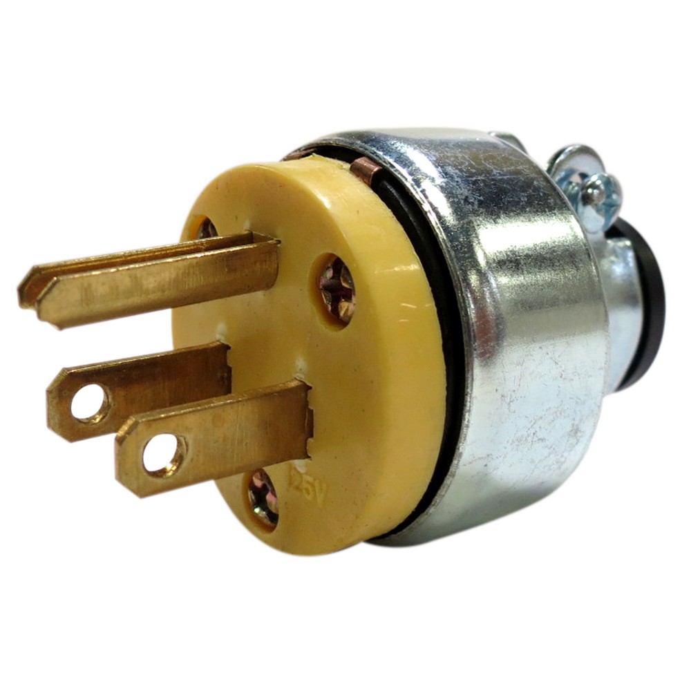 Toma para extensión macho 15a 120vac polarizado