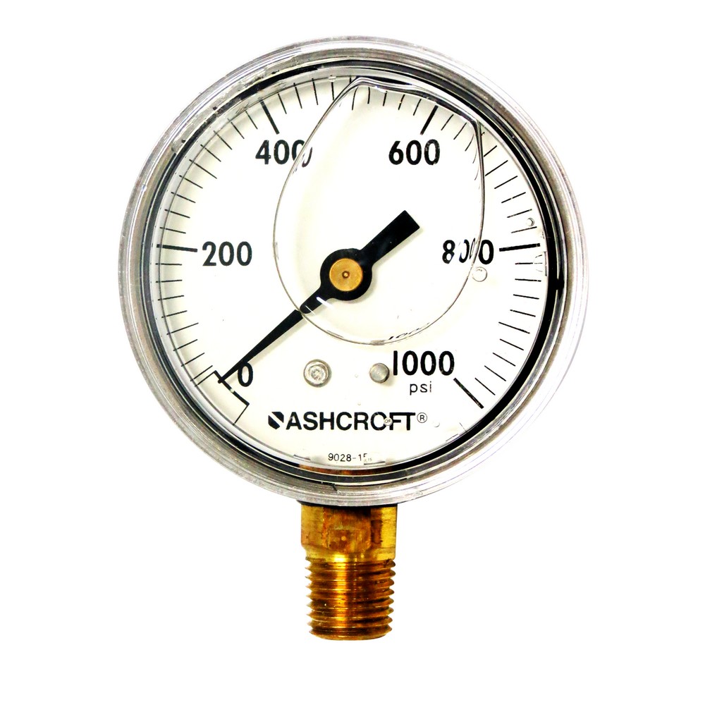 Manómetro 1000 psi 2.1/2 pulg con glicerina