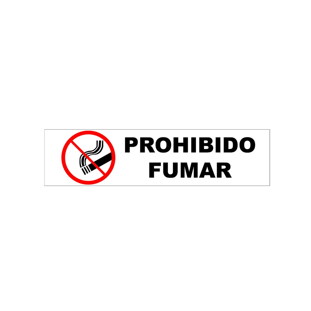 Rótulo no fumar de 5x20 cm