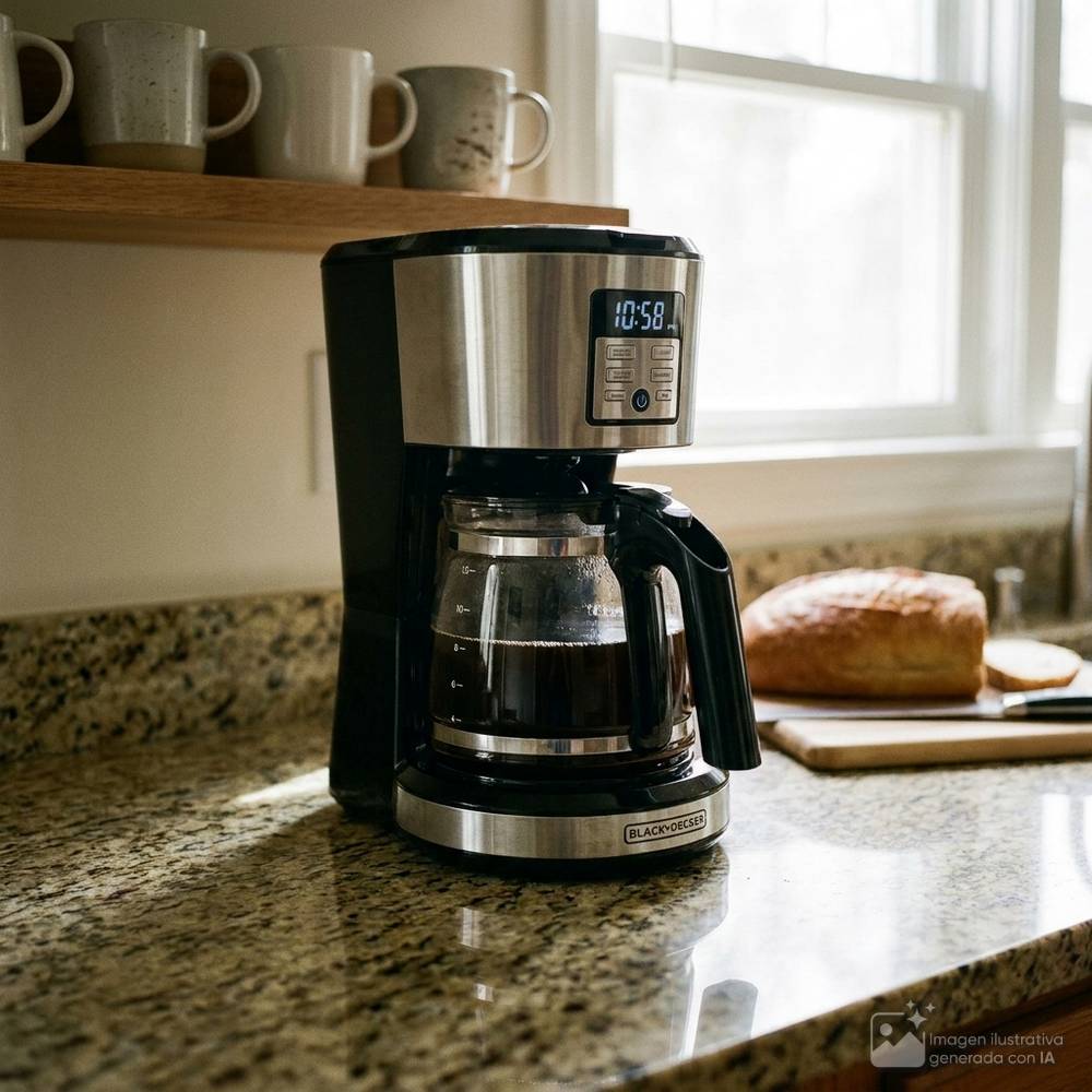 Cafetera programable para 12 tazas color negro