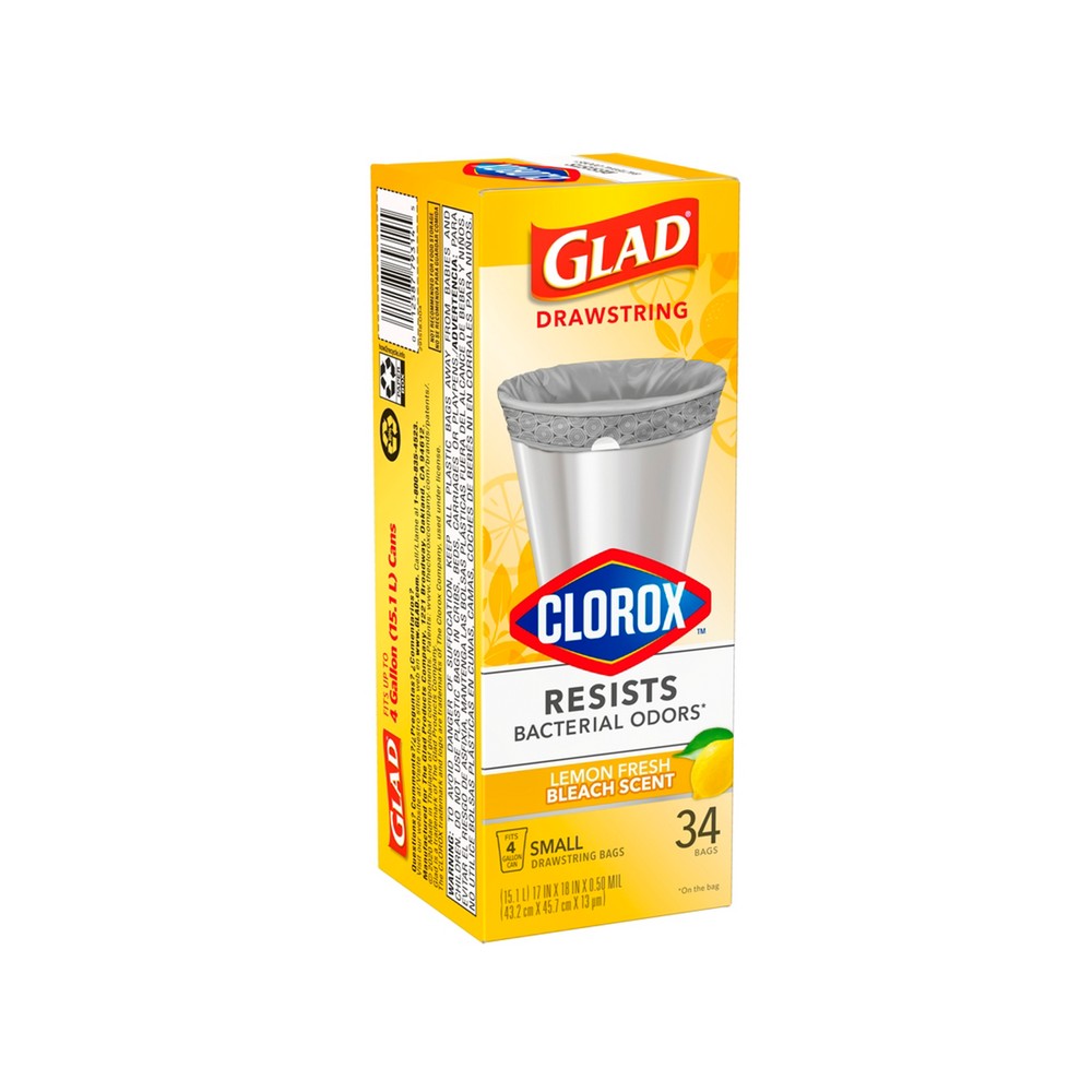 Bolsa para basura gris aroma limón 15.1 l (4 gal) 34 piezas