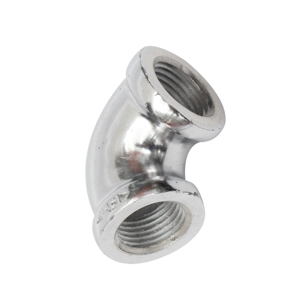 Codo cromado a 90° de 1/2 pulg (12.70 mm)