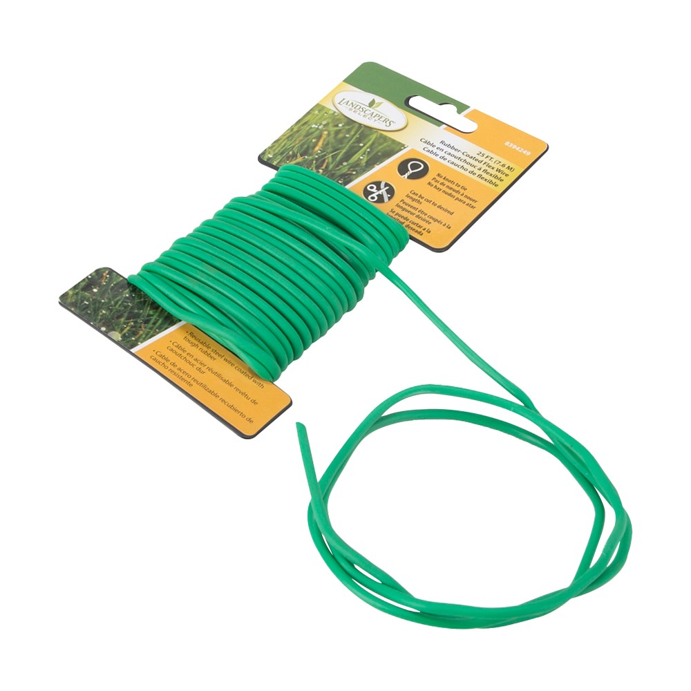 Cable forrado de caucho 25 pies verde