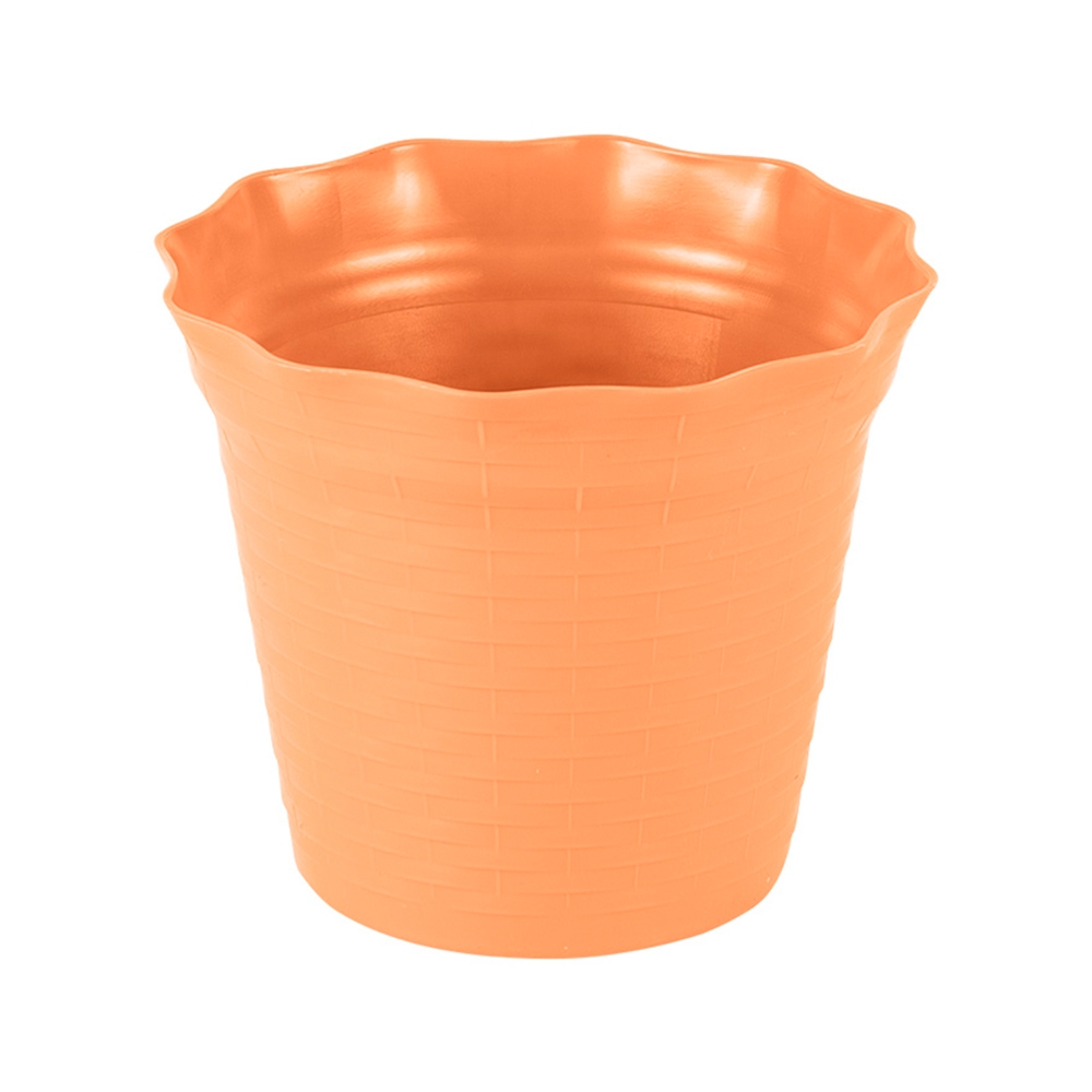 Maceta plástica imitación mimbre terracota nro.2